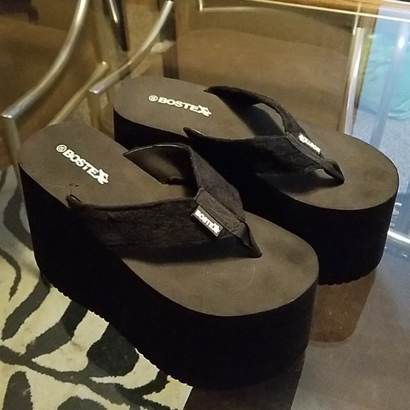 bostek platform flip flops